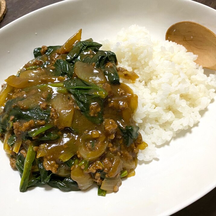 シンプルな具材で!ほうれん草のカレー